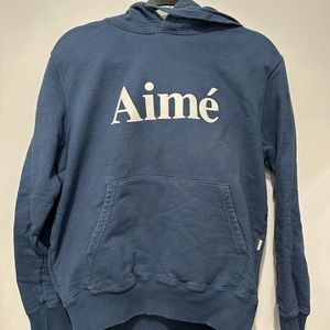 Aimé Leon Dore “Aimé” Hoodie size small navy blue